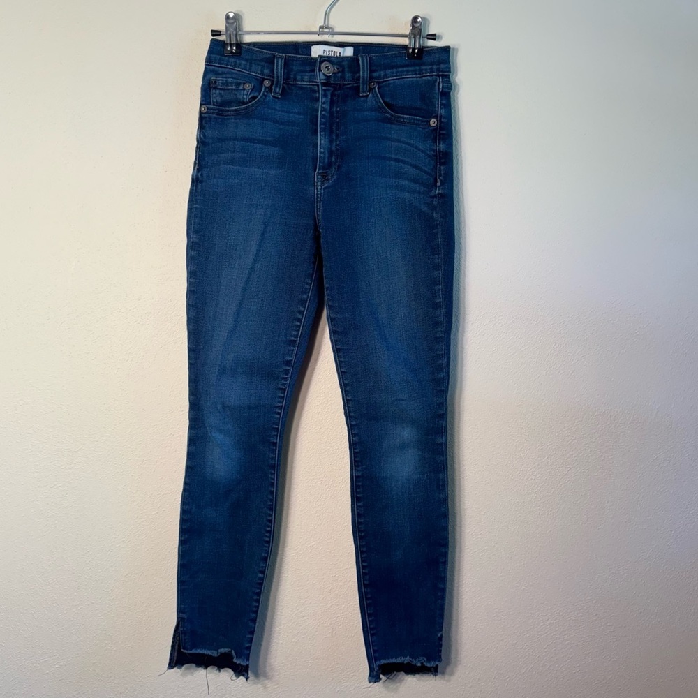 Pistola High Waisted Raw Hem Skinny Jeans - Picture 6 of 16